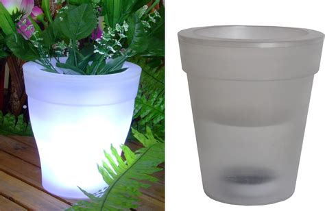 MAXXMEE Blumentopf, SolarBlumentopf mit LEDFarbwechsel 7 Farben