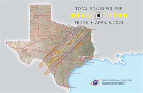 solar eclipse 2024 path map texas