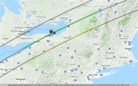 solar eclipse 2024 rochester ny map