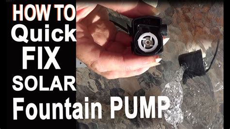 Solar Fountain Pump Not Working