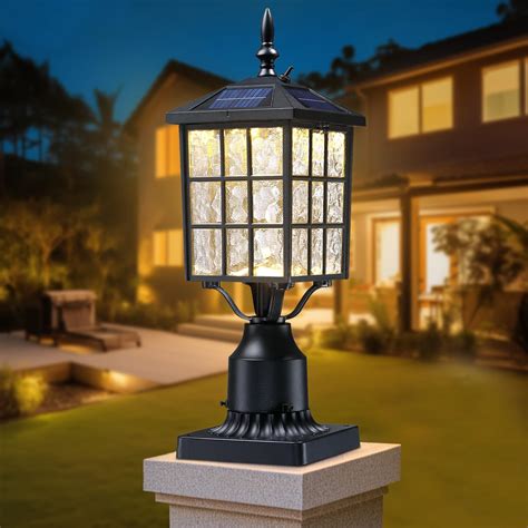 Solar Post Light With On Off Switch
