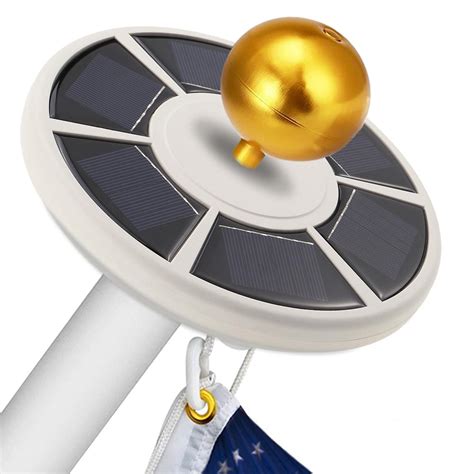 solar powered led flagpole light