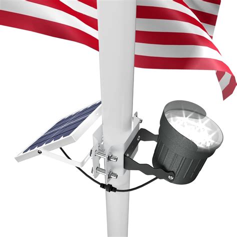 solar powered outdoor flagpole light