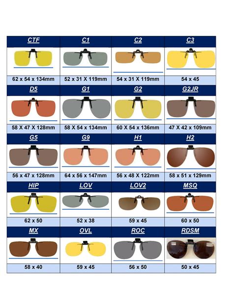 Solar Shield Printable Sizing Chart