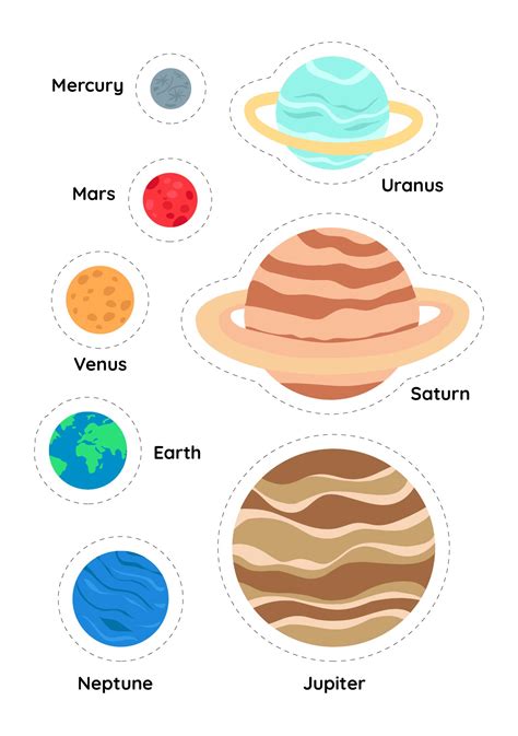 Solar System Big Template Printable