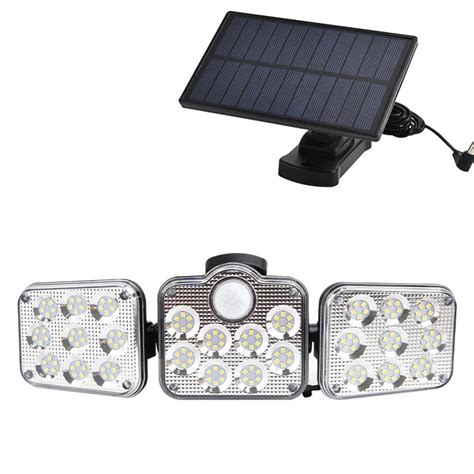 White Dual 22 LEDs Security Detector Solar Spot Light Motion Sensor Outdoor Floodlight