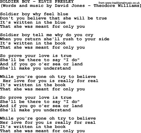 soldier boy song lyrics