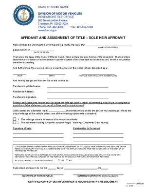 Sole Heir And Executor