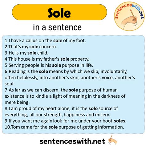 Sole Knowledge In A Sentence