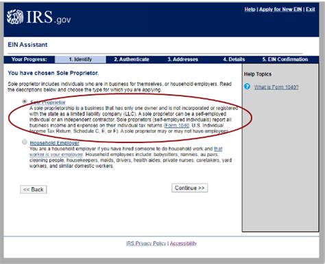Sole Proprietor Ein Application