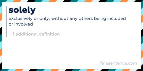 Solely Based Meaning