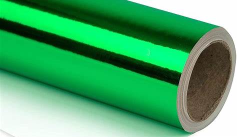 RUSPEPA Green Metallic Wrapping Paper - Solid Color Paper Perfect for