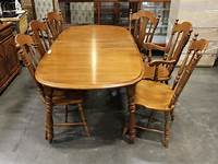 Hand Crafted Solid Maple Farmhouse Dining Table With Turned Legs by