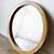 solid oak wood mirror