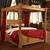 solid wood four poster bed