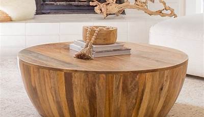 Solid Wood Round Coffee Tables