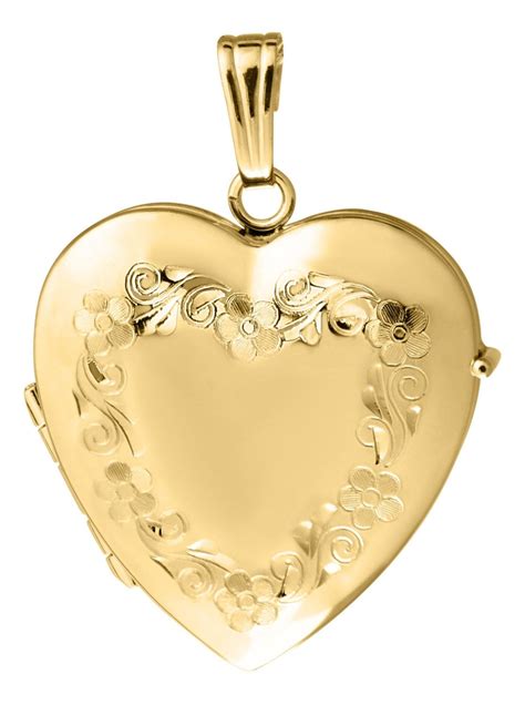 solid gold heart locket