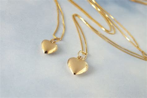 solid gold heart necklace