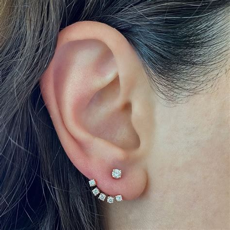 Solid Gold Jacket Earrings