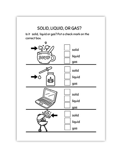 Solid Liquid Gas Questions
