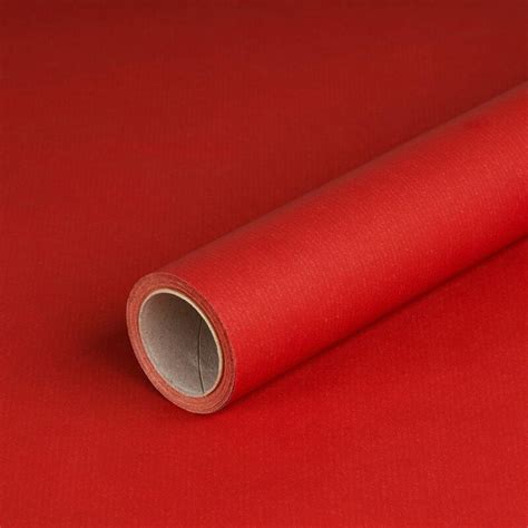 solid red wrapping paper rolls
