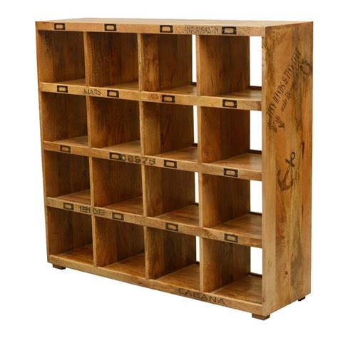 Solid Wood Bookcase Cube