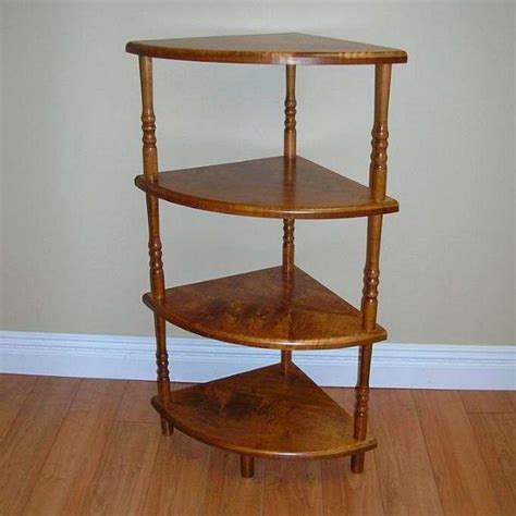 Solid Wood Corner Shelf Unit