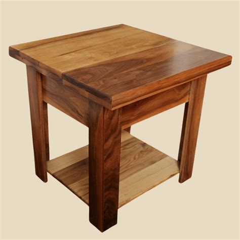 Solid Wood End Table Pair