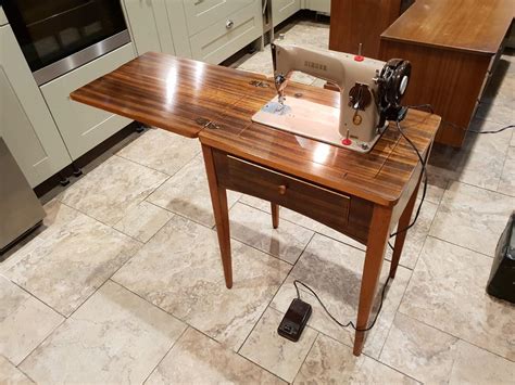 solid wood sewing machine table