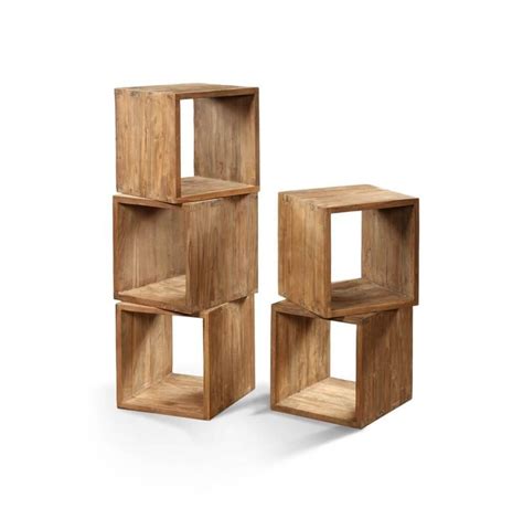 Solid Wood Stackable Storage Cubes