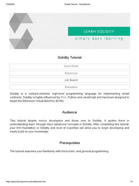  82 Tips Solidity Tutorial Pdf With Simple Style