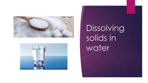 Solids Dissolving In Liquids