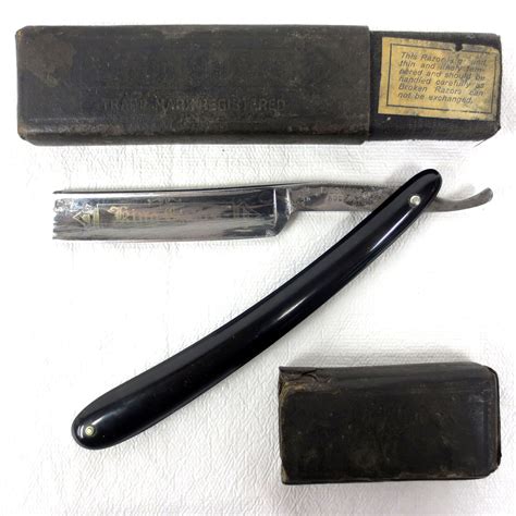 solingen straight razor black handle
