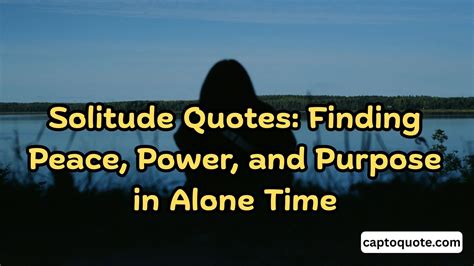 Solitude and Purpose
