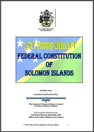solomon islands national constitution