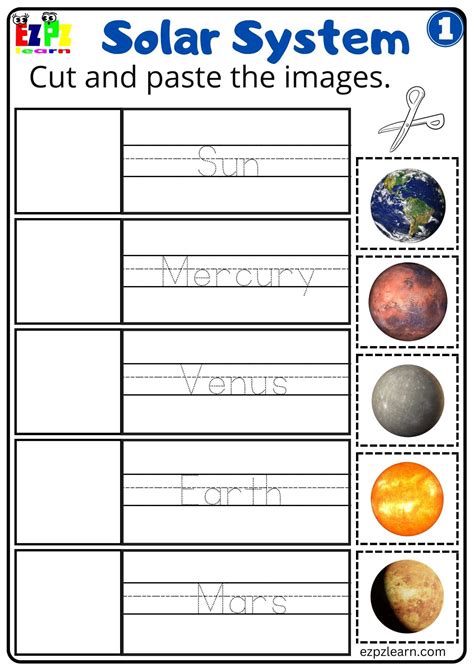 Solor System Printables Cut And Paste