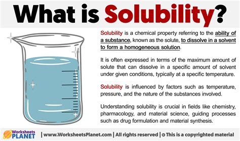 solubility is a physical property