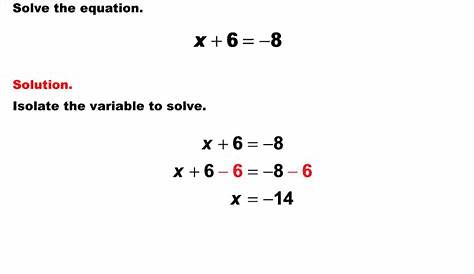 Solution Examples Math Multi Step Equations (Types Of s) To Mrs