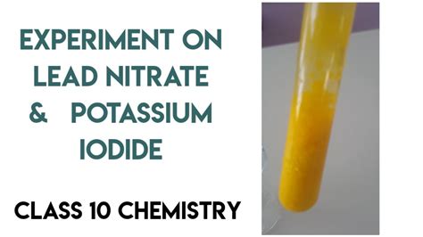 Chemical Reactions Lead Iodide & 'Golden Rain' Compound Interest