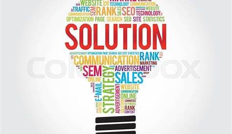 Solution Word Made Of Puzzle Pieces Stock Photo Download