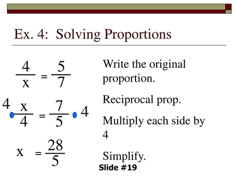 solve the proportion. 4 5 n 15