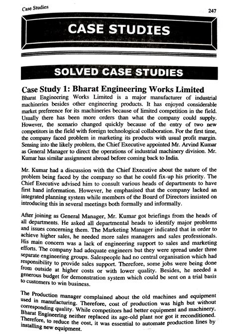 solved case study examples for mba students pdf