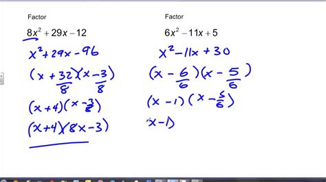 solving ax2+bx+c=0 by factoring worksheet answers