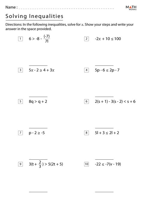solving compound inequalities worksheet answer key algebra 2