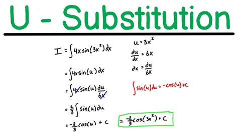 solving integrals using substitution