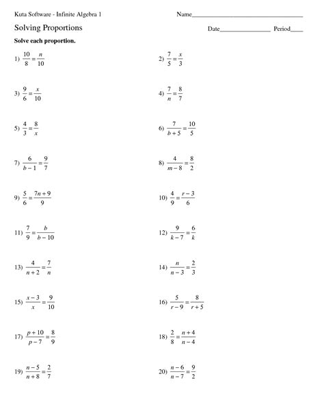 solving proportions worksheet answers