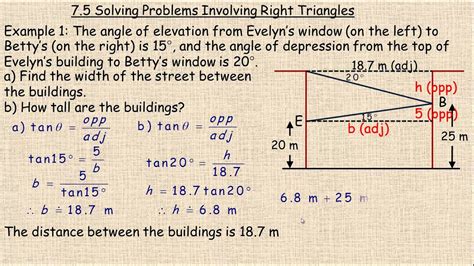 solving right angled triangles example problems