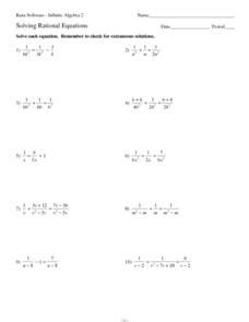 solving square root equations with extraneous solutions worksheet