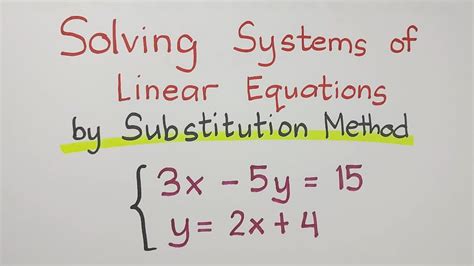 solving system of linear equations by substitution method