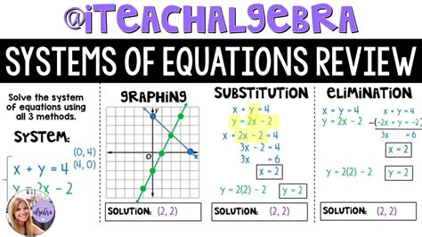 solving systems of equations different methods